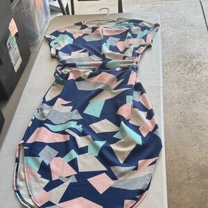 Abstract Print Midi Dress